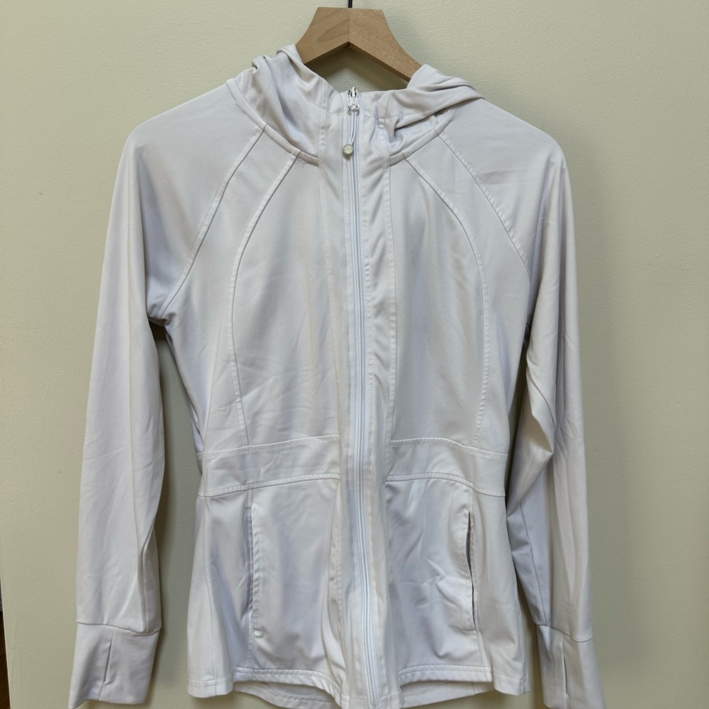 Women's White Hooded Jacket